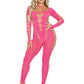 Leg Avenue Seamless Opaque Cut-Out Footless Bodystocking