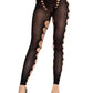 Leg Avenue Seamless Opaque Cut-Out Footless Tights