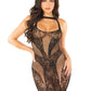 Leg Avenue Seamless Rhinestone Lace and Net Keyhole Body Con Dress
