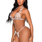 Leg Avenue Sheer Butterfly Applique Bra Top and G-String Panty