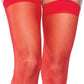 Leg Stocking Sheer Stocking - Red - One Size