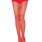 Leg Avenue Spandex Fishnet Pantyhose - Red - One Size