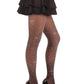 Leg Avenue Spandex Lurex Rhinestone Tights - Black/Silver - One Size