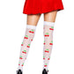 Leg Avenue Spandex Sheer Polka Dot Cherry Thigh Highs