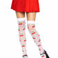 Leg Avenue Spandex Sheer Polka Dot Cherry Thigh Highs