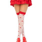 Leg Avenue Spandex Sheer Polka Dot Mushroom Thigh Highs