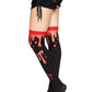 Leg Avenue Splatter Thigh Highs - Red - One Size