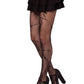 Leg Avenue Stiched Up Net Tights - Black - One Size