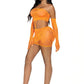 Leg Avenue Strappy Lace Tube Dress and Matching Gloves