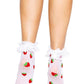 Leg Avenue Strawberry Polka Dot Ruffle Top Anklets