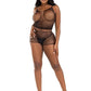 Leg Avenue Twist Net Tank Top and Boy Shorts