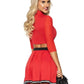 Leg Avenue Varsity Babe Set Crop Top with Cheer Logo, Pleated Skirt, and Pom Poms