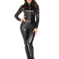 Leg Avenue Wet Look Zipper Front Cat Suit