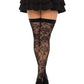 Leg Avenue Wild Rose Net Thigh Highs