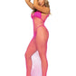 Leg Avenue Woven Twist Net Backless Maxi Dress