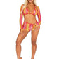 Leg Avenue Zig Zag Net Bikini Top, Boyshorts, and Shrug