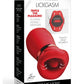 Lickgasm Kiss Me More Kissing, Sucking and Vibrating Rechargeable Silicone Clitoral Vibrator - Red