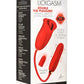 Lickgasm Magic Kiss Kissing Rechargeable Silicone Clitoral Stimulator with Thrusting Vibrator - Red