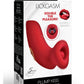 Lickgasm Plump Rechargeable Silicone Kiss Sucking and Vibrating Clitoral Stimulator - Red