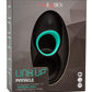 Link Up Pinnacle Vibrating Cock Ring - Black/Teal
