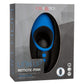 Link Up Remote Max Rechargeable Silicone Dual Stimulating Cock Ring with Remote Control - Black/Blue