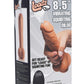 Loadz Vibrating Squirting Dildo with Remote Control - Caramel - 8.5in