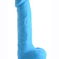 Lollicock Silicone Dildo with Balls - Berry/Blue - 7in