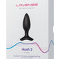 Lovense Hush 2 Rechargeable App Compatible Silicone Vibrating Anal Plug - Black - 1.5in