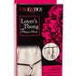 Lover's Vibrating Thong with Pleasure Pearls - Black - One Size