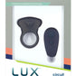 Lux Active Circuit Rechargeable Silicone Cock Ring with Remote Control - Blue/Navy