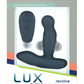 Lux Active Revolve Silicone Rechargeable Rotating and Vibrating Anal Massager with Remote Control - Blue/Navy