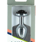 Lux Active Rose Anal Plug - Black/Silver - 3.5in