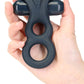 Lux Active Triad Silicone Rechargeable Vibrating Dual Cock Ring with Remote Control