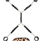 Lux Fetish Bed Spreader Restraint System - Animal Print/Leopard - 7 Piece Set