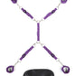 Lux Fetish Bed Spreader Restraint System - Purple - 7 Piece Set