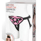 Lux Fetish Pink Velvet Strap-On Harness Adjustable - Pink