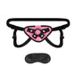 Lux Fetish Pink Velvet Strap-On Harness Adjustable