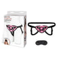 Lux Fetish Pink Velvet Strap-On Harness Adjustable