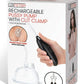 Lux Fetish Rechargeable Pussy Pump with Clit Clamp - Black