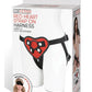 Lux Fetish Red Heart Strap-On Harness Adjustable - Red