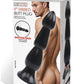 Lux Fetish Ribbed Butt Plug - Black - 9in