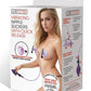 Lux Fetish Vibrating Nipple Suckers with Quick Release - Purple/Silver
