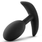 Luxe Wearable Vibra Slim Plug Silicone Butt Plug - Black - Medium