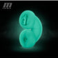 M For Men Soft and Wet Double Trouble Glow In The Dark Masturbator