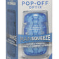 Main Squeeze Pop Off Ultraskyn Compact Masturbator - Blue/Clear/Crystal