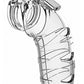 Man Cage Model 05 Male Chastity with Lock - Clear - 5.5in