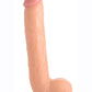 Master Cock Long Logan Dildo with Balls - Vanilla - 10in