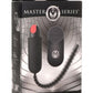 Master Series 28x Dark Chain Rechargeable Silicone Remote Control Urethral Sounding Chain - Black/Red