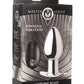 Master Series Chrome Blast 7x Rechargeable Anal Plug with Remote Control - Silver - Large