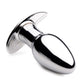 Master Series Chrome Blast 7x Rechargeable Anal Plug with Remote Control - Silver - Small